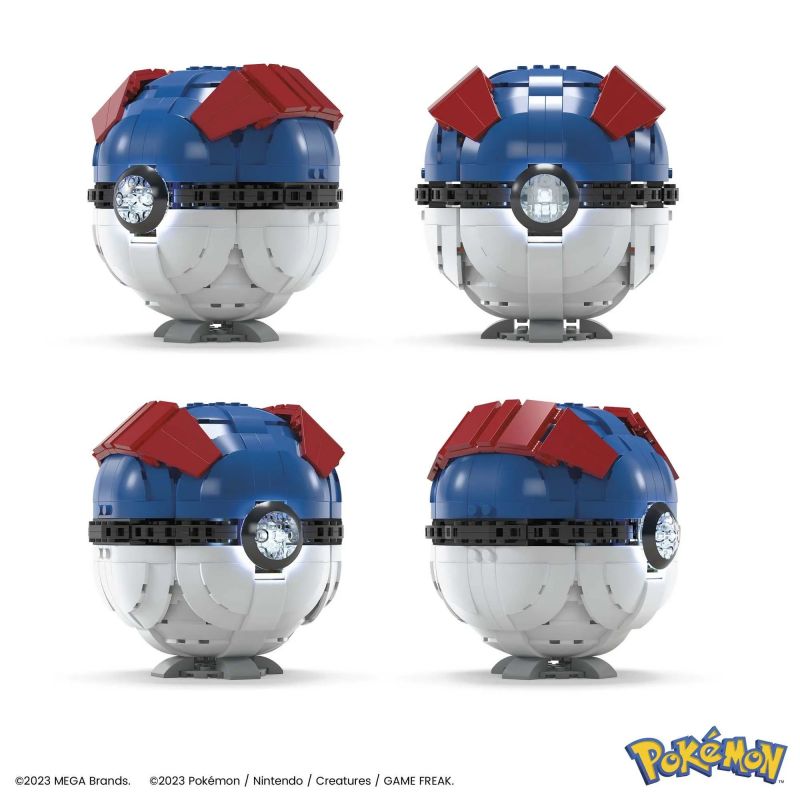 MEGA BLOKS HMW04 POKÉMON SIÊU BÓNG bộ đồ chơi xếp lắp ráp ghép mô hình Movie & Game POKÉMON JUMBO GREAT BALL Phim Và Trò Chơi 300 khối