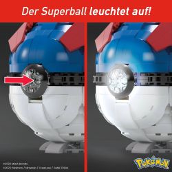 MEGA BLOKS HMW04 POKÉMON SIÊU BÓNG bộ đồ chơi xếp lắp ráp ghép mô hình Movie & Game POKÉMON JUMBO GREAT BALL Phim Và Trò Chơi 300 khối