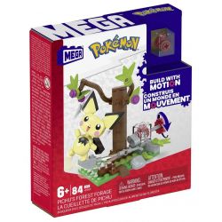 MEGA BLOKS HPB59 POKÉMON PIKACHU bộ đồ chơi xếp lắp ráp ghép mô hình Movie & Game POKÉMON PICHU'S FOREST FORAGE Phim Và Trò Chơi 84 khối