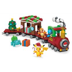 MEGA BLOKS HHP69 POKÉMON CHUYẾN TÀU NGHỈ LỄ bộ đồ chơi xếp lắp ráp ghép mô hình Creator POKÉMON HOLIDAY TRAIN Sáng Tạo 373 khối