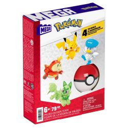 MEGA BLOKS HPX92 POKÉMON VÙNG PADIA PIKACHU TEAL MEOWTH VÀ CÁ SẤU bộ đồ chơi xếp lắp ráp ghép mô hình Movie & Game POKÉMON PALDEA REGION TEAM Phim Và Trò Chơi 79 khối