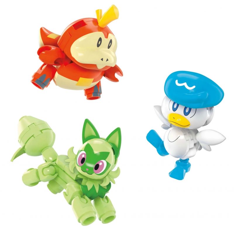 MEGA BLOKS HPX92 POKÉMON VÙNG PADIA PIKACHU TEAL MEOWTH VÀ CÁ SẤU bộ đồ chơi xếp lắp ráp ghép mô hình Movie & Game POKÉMON PALDEA REGION TEAM Phim Và Trò Chơi 79 khối