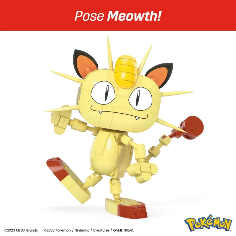 MEGA BLOKS HPF94 POKÉMON ĐỘI BA NGƯỜI VÙNG KANTO PIKACHU CHARMANDER MEOWTH bộ đồ chơi xếp lắp ráp ghép mô hình Movie & Game POKÉMON BUILD & SHOW KANTO REGION TRIO Phim Và Trò Chơi 529 khối