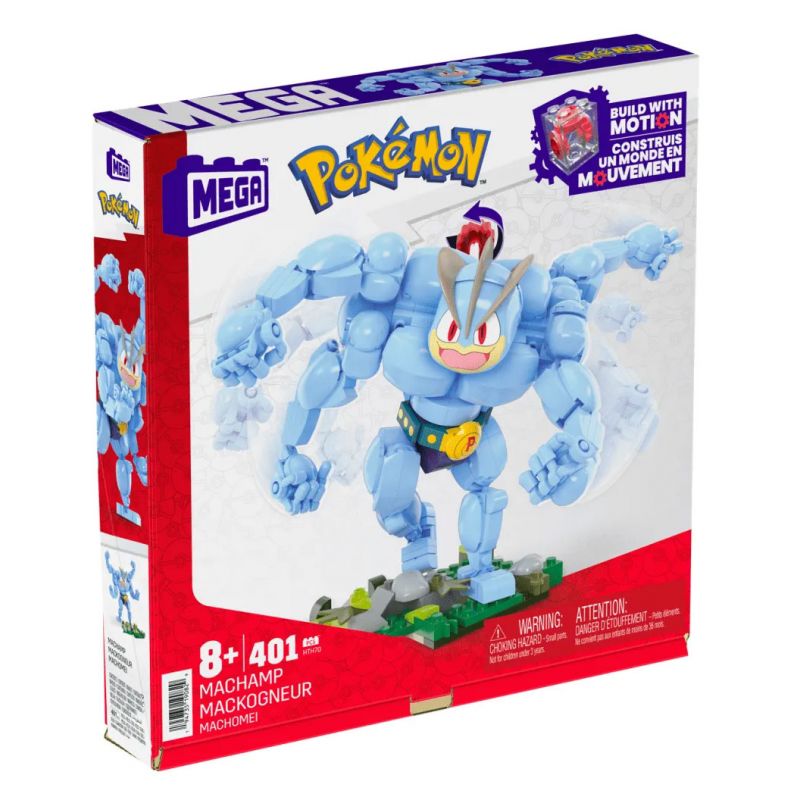 MEGA BLOKS HTH70 POKÉMON SỨC MẠNH bộ đồ chơi xếp lắp ráp ghép mô hình Movie & Game POKÉMON MACHAMP Phim Và Trò Chơi 401 khối