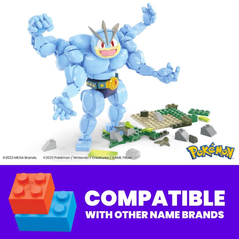 MEGA BLOKS HTH70 POKÉMON SỨC MẠNH bộ đồ chơi xếp lắp ráp ghép mô hình Movie & Game POKÉMON MACHAMP Phim Và Trò Chơi 401 khối