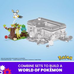 MEGA BLOKS HTH69 POKÉMON ELECTABUZZ VÀ BULBASAUR bộ đồ chơi xếp lắp ráp ghép mô hình Movie & Game POKÉMON EMOLGA AND BULBASAUR'S CHARMING WOODS Phim Và Trò Chơi 194 khối