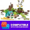 MEGA BLOKS HTH69 POKÉMON ELECTABUZZ VÀ BULBASAUR bộ đồ chơi xếp lắp ráp ghép mô hình Movie & Game POKÉMON EMOLGA AND BULBASAUR'S CHARMING WOODS Phim Và Trò Chơi 194 khối