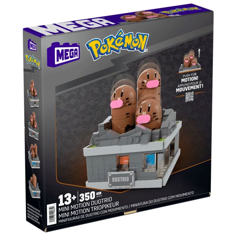 MEGA BLOKS HTH73 POKÉMON BA CON CHUỘT NĂNG ĐỘNG bộ đồ chơi xếp lắp ráp ghép mô hình Movie & Game POKÉMON MINI MOTION DUGTRIO Phim Và Trò Chơi 350 khối