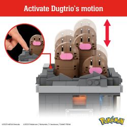 MEGA BLOKS HTH73 POKÉMON BA CON CHUỘT NĂNG ĐỘNG bộ đồ chơi xếp lắp ráp ghép mô hình Movie & Game POKÉMON MINI MOTION DUGTRIO Phim Và Trò Chơi 350 khối