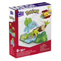 MEGA BLOKS HDL77 POKÉMON BÓNG ĐÈN bộ đồ chơi xếp lắp ráp ghép mô hình Movie & Game POKÉMON BULBASAUR'S FOREST FUN Phim Và Trò Chơi 82 khối
