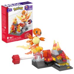 MEGA BLOKS HTH86 POKÉMON CHARMANDER BEYBLADE bộ đồ chơi xếp lắp ráp ghép mô hình Movie & Game POKÉMON CHARMANDER'S FIRE-TYPE SPIN Phim Và Trò Chơi 81 khối