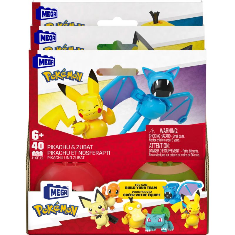 MEGA BLOKS HXP11 POKÉMON BÓNG bộ đồ chơi xếp lắp ráp ghép mô hình Movie & Game POKÉMON BALL 2-PACK Phim Và Trò Chơi 143 khối