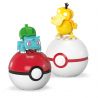 MEGA BLOKS HXP14 POKÉMON BULBASAUR VÀ VỊT CON bộ đồ chơi xếp lắp ráp ghép mô hình Movie & Game POKÉMON BULBASAUR & PSYDUCK Phim Và Trò Chơi 63 khối
