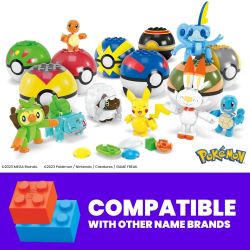 MEGA BLOKS HTJ75 POKÉMON HUẤN LUYỆN VIÊN bộ đồ chơi xếp lắp ráp ghép mô hình Movie & Game POKÉMON TRAINERTEAM Phim Và Trò Chơi 191 khối