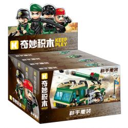 KEEPPLEY 25001 THIẾT BỊ HẠNG NẶNG HÒA BÌNH 4 LOẠI PHÁO GẮN TRÊN XE BỆ PHÓNG TÊN LỬA MÔ-ĐUN TRINH SÁT TRỰC THĂNG VŨ TRANG bộ đồ chơi xếp lắp ráp ghép mô hình Military Army Quân Sự Bộ Đội