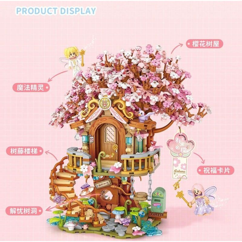 LOZ 1381 COCO KHINH KHÍ CẦU SAKURA bộ đồ chơi xếp lắp ráp ghép mô hình HOT AIR BALLOON 1149 khối
