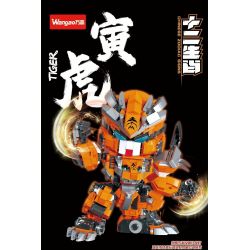 WANGAO 288056 MƯỜI HAI CUNG HOÀNG ĐẠO ÂM HỔ bộ đồ chơi xếp lắp ráp ghép mô hình