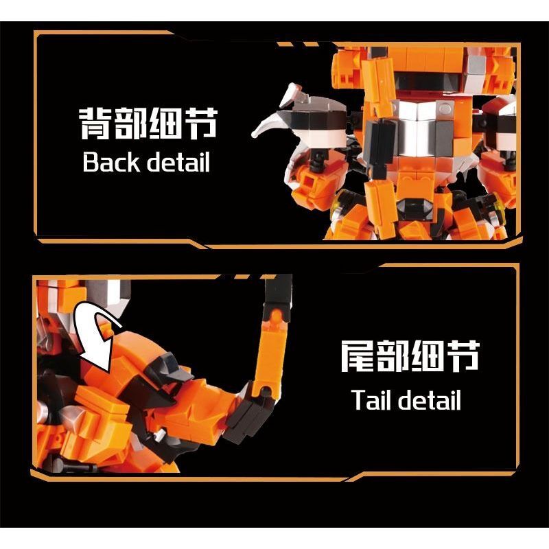 WANGAO 288056 MƯỜI HAI CUNG HOÀNG ĐẠO ÂM HỔ bộ đồ chơi xếp lắp ráp ghép mô hình