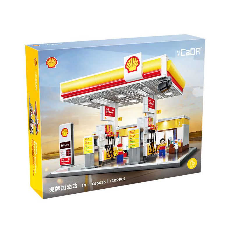 CADA DOUBLEE C66026 66026 TRẠM XĂNG VỎ bộ đồ chơi xếp lắp ráp ghép mô hình Creator Sáng Tạo 1327 khối