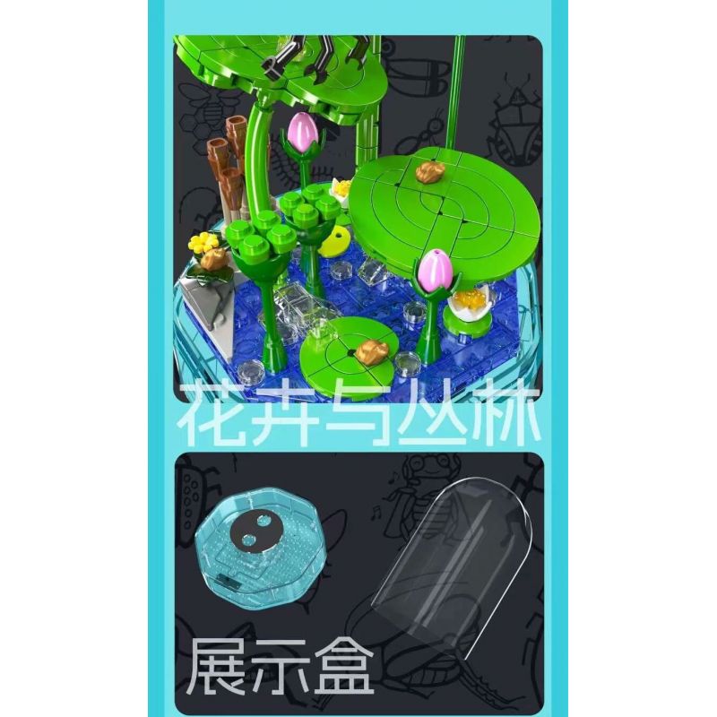 MouldKing 10106 Mould King 10106 THẾ GIỚI CÔN TRÙNG CHUỒN bộ đồ chơi xếp lắp ráp ghép mô hình INSECT WORLD 396 khối