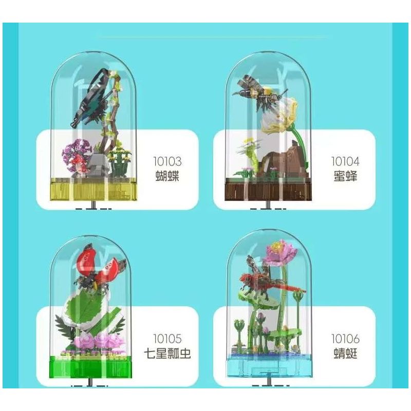 MouldKing 10106 Mould King 10106 THẾ GIỚI CÔN TRÙNG CHUỒN bộ đồ chơi xếp lắp ráp ghép mô hình INSECT WORLD 396 khối