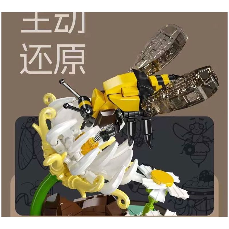 MouldKing 10104 Mould King 10104 THẾ GIỚI CÔN TRÙNG ONG bộ đồ chơi xếp lắp ráp ghép mô hình INSECT WORLD 413 khối