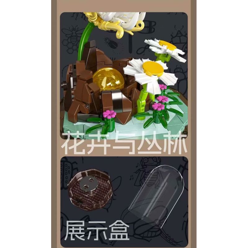 MouldKing 10104 Mould King 10104 THẾ GIỚI CÔN TRÙNG ONG bộ đồ chơi xếp lắp ráp ghép mô hình INSECT WORLD 413 khối