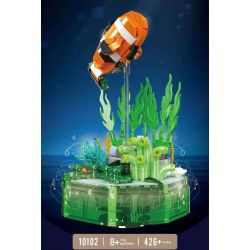 MouldKing 10102 Mould King 10102 THẾ GIỚI DƯỚI NƯỚC CÁ HỀ bộ đồ chơi xếp lắp ráp ghép mô hình UNDERWATER WORLD 426 khối