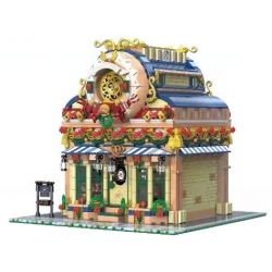 BAKA TECHNOLOGY 33202 XƯỞNG BÁNH RÁN bộ đồ chơi xếp lắp ráp ghép mô hình Creator DONUT DESSERT WORKSHOP Sáng Tạo 3945 khối