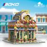 BAKA TECHNOLOGY 33202 XƯỞNG BÁNH RÁN bộ đồ chơi xếp lắp ráp ghép mô hình Creator DONUT DESSERT WORKSHOP Sáng Tạo 3945 khối