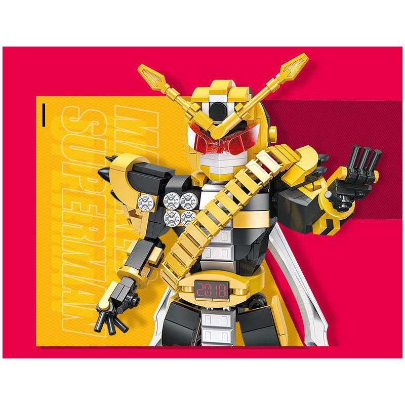 JIESTAR 58191 KAMEN RIDER ZI-O bộ đồ chơi xếp lắp ráp ghép mô hình Movie & Game MASKED SUPERMAN OHMA ZI-O Phim Và Trò Chơi 431 khối