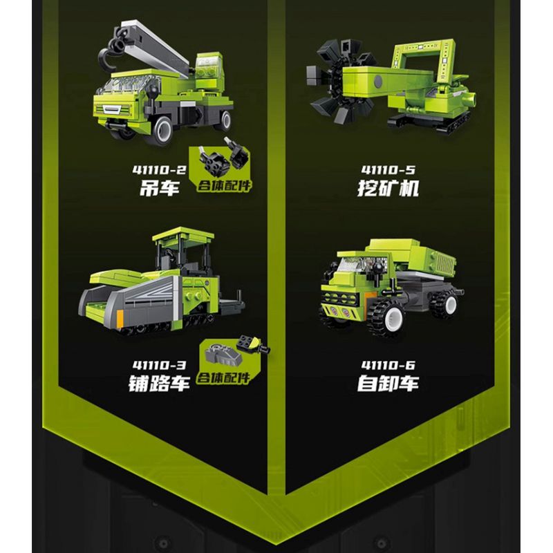 QMAN ENLIGHTEN KEEPPLEY 41110 THIẾT GIÁP KỸ THUẬT 6 TỔ HỢP XE TẢI CẨU RẢI ĐÁ MÁY XÚC KHAI THÁC MỎ BEN bộ đồ chơi xếp lắp ráp ghép mô hình 737 khối QMAN ENLIGHTEN KEEPPLEY 41110 THIẾT GIÁP KỸ THUẬT 6 TỔ HỢP XE TẢI CẨU RẢI ĐÁ MÁY XÚC KHAI THÁC MỎ BEN bộ đồ chơi xếp lắp ráp ghép mô hình 737 khối