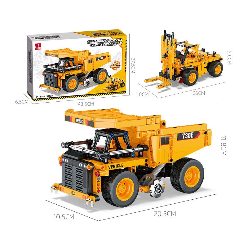 JIESTAR 57018 HAI LẦN THAY ĐỔI XE CỦA TÔI bộ đồ chơi xếp lắp ráp ghép mô hình Technic Kỹ Thuật Công Nghệ Cao Mô Hình Phương Tiện 405 khối