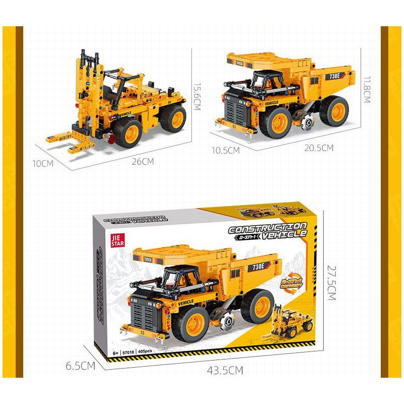 JIESTAR 57018 HAI LẦN THAY ĐỔI XE CỦA TÔI bộ đồ chơi xếp lắp ráp ghép mô hình Technic Kỹ Thuật Công Nghệ Cao Mô Hình Phương Tiện 405 khối