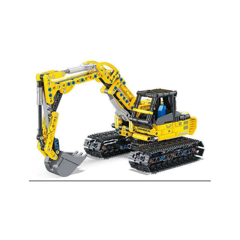  JIESTAR 57017 Xếp hình lắp ráp ghép mô hình Máy xúc hai thay đổi