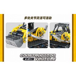 JIESTAR 57017 MÁY XÚC HAI THAY ĐỔI bộ đồ chơi xếp lắp ráp ghép mô hình Technic Kỹ Thuật Công Nghệ Cao Mô Hình Phương Tiện 399 khối