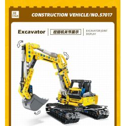 JIESTAR 57017 MÁY XÚC HAI THAY ĐỔI bộ đồ chơi xếp lắp ráp ghép mô hình Technic Kỹ Thuật Công Nghệ Cao Mô Hình Phương Tiện 399 khối