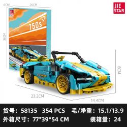 JIESTAR 58135 XE KÉO MCLAREN 750S bộ đồ chơi xếp lắp ráp ghép mô hình Technic Kỹ Thuật Công Nghệ Cao Mô Hình Phương Tiện 354 khối