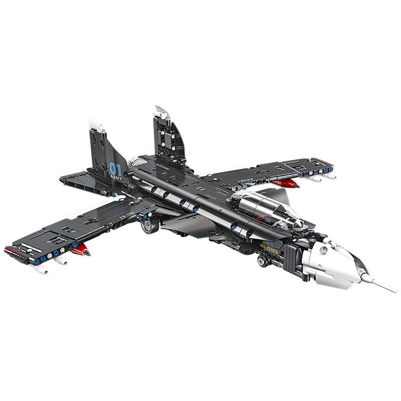  JIESTAR 58138 SU-47 Fighter Aircraft Xếp hình lắp ráp ghép mô hình tiêm kích Su-47