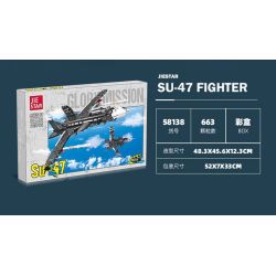 JIESTAR 58138 TIÊM KÍCH SU-47 bộ đồ chơi xếp lắp ráp ghép mô hình Technic SU-47 FIGHTER AIRCRAFT Kỹ Thuật Công Nghệ Cao Mô Hình Phương Tiện 669 khối