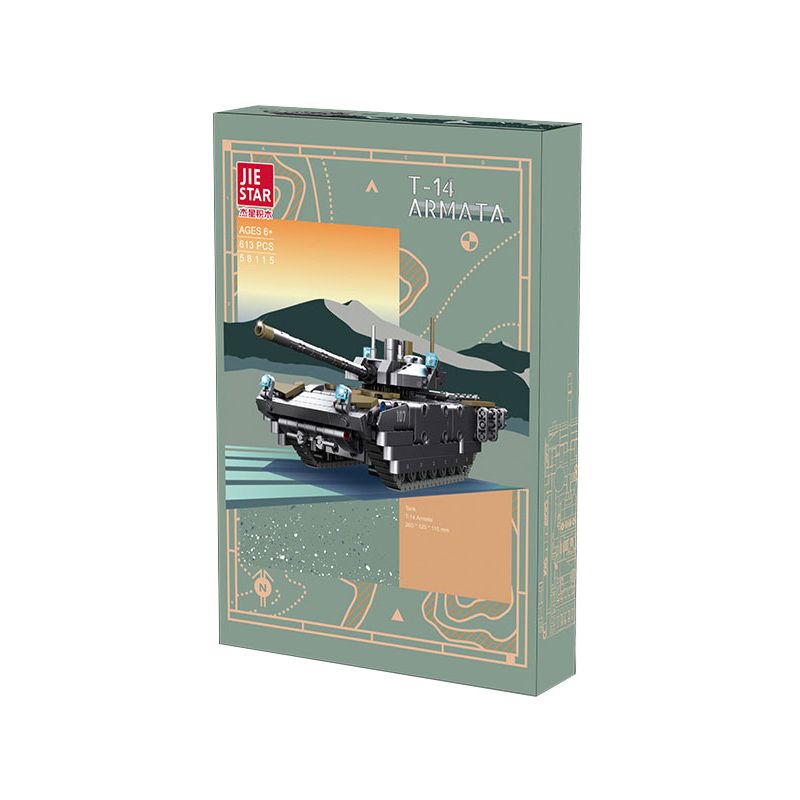 JIESTAR 58115 THIẾT GIÁP T-14 bộ đồ chơi xếp lắp ráp ghép mô hình Technic T-14 ARMATA Kỹ Thuật Công Nghệ Cao Mô Hình Phương Tiện 613 khối
