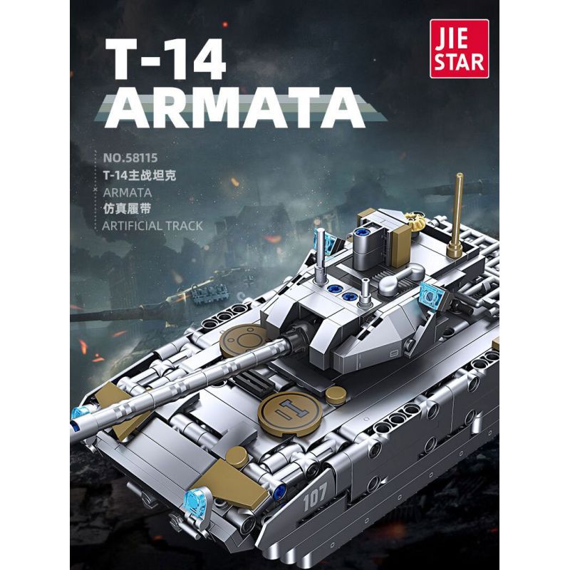 JIESTAR 58115 THIẾT GIÁP T-14 bộ đồ chơi xếp lắp ráp ghép mô hình Technic T-14 ARMATA Kỹ Thuật Công Nghệ Cao Mô Hình Phương Tiện 613 khối