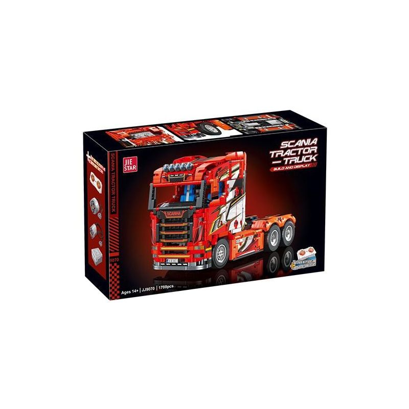 JIESTAR JJ9070 9070 XE TẢI HẠNG NẶNG STANIA bộ đồ chơi xếp lắp ráp ghép mô hình Technic SCANIA TRACTOR TRUCK Kỹ Thuật Công Nghệ Cao Mô Hình Phương Tiện 1708 khối