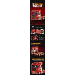 JIESTAR JJ9070 9070 XE TẢI HẠNG NẶNG STANIA bộ đồ chơi xếp lắp ráp ghép mô hình Technic SCANIA TRACTOR TRUCK Kỹ Thuật Công Nghệ Cao Mô Hình Phương Tiện 1708 khối