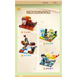 QMAN ENLIGHTEN KEEPPLEY 72049 MINI WORLD BRAVELY ENTER THE MYRA PLANET 4 MÔ HÌNH THOÁT KHỎI NÚI LỬA PHIÊU LƯU TRONG RỪNG NHIỆT ĐỚI KHÁM PHÁ ĐẠI DƯƠNG VÀ DU LỊCH TRẠM SAO bộ đồ chơi xếp lắp ráp ghép mô hình Movie & Game Phim Và Trò Chơi