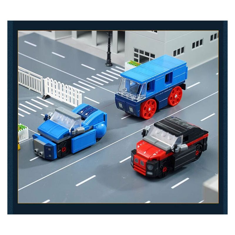 QMAN ENLIGHTEN KEEPPLEY 42206 PHẢN ỨNG KẾT HỢP TÀU HƠI NƯỚC RETRO 8 TỔ bộ đồ chơi xếp lắp ráp ghép mô hình City Thành Phố 517 khối