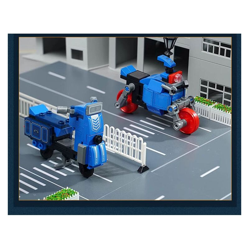 QMAN ENLIGHTEN KEEPPLEY 42206 PHẢN ỨNG KẾT HỢP TÀU HƠI NƯỚC RETRO 8 TỔ bộ đồ chơi xếp lắp ráp ghép mô hình City Thành Phố 517 khối