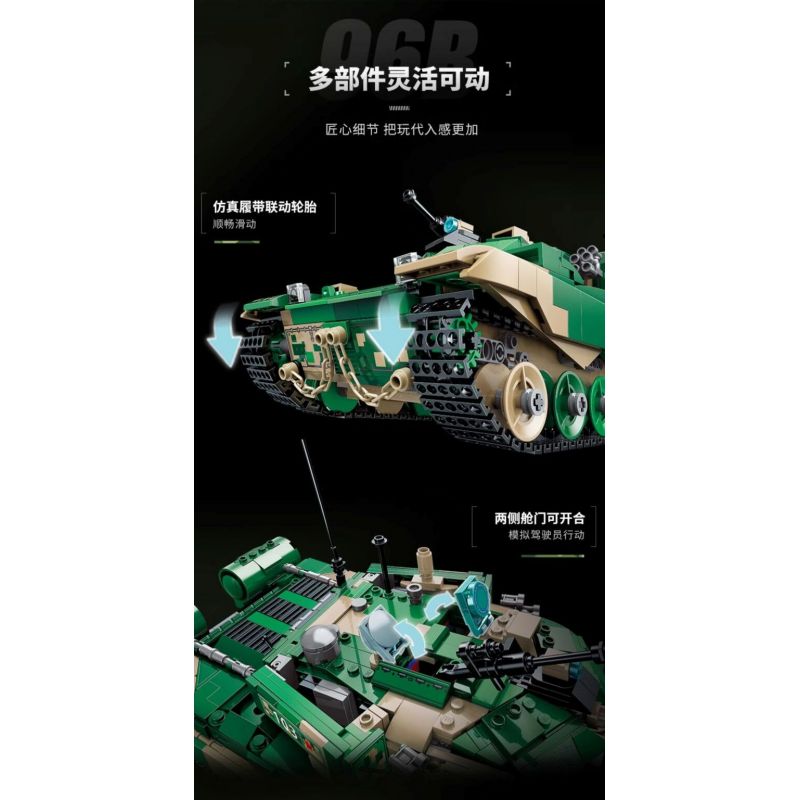 KEEPPLEY 22021 XE TĂNG CHIẾN ĐẤU CHỦ LỰC 96B tỷ lệ 1:26 bộ đồ chơi xếp lắp ráp ghép mô hình Military Army Quân Sự Bộ Đội 1177 khối