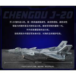 KEEPPLEY 22020 MÁY BAY CHIẾN ĐẤU PHIÊN BẢN NGỤY TRANG J-20 tỷ lệ 1:42 bộ đồ chơi xếp lắp ráp ghép mô hình Military Army Quân Sự Bộ Đội 1096 khối