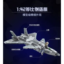 KEEPPLEY 22020 MÁY BAY CHIẾN ĐẤU PHIÊN BẢN NGỤY TRANG J-20 tỷ lệ 1:42 bộ đồ chơi xếp lắp ráp ghép mô hình Military Army Quân Sự Bộ Đội 1096 khối